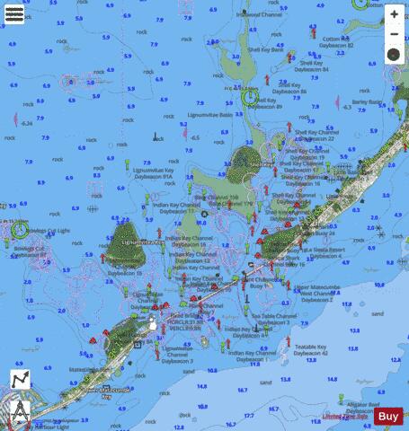 MIAMI TO MARATHON AND FLORIDA BAY PAGE F INSET 7 Marine Chart - Nautical Charts App - Satellite