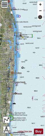 JUPITER INLET TO FOWEY ROCKS Marine Chart - Nautical Charts App - Satellite