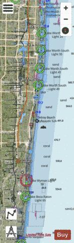LAKE WORTH TO DEERFIELD BEACH FLORIDA PP-QQ Marine Chart - Nautical Charts App - Satellite