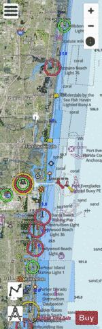 PAMPANO BEACH TO HALLADALE FLORIDA QQ-RR Marine Chart - Nautical Charts App - Satellite