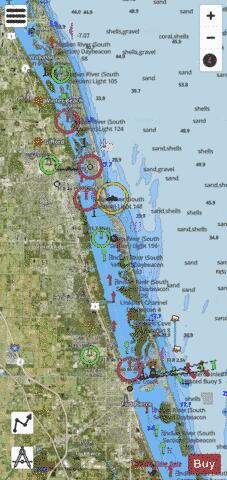 PALM SHORES TO WEST PALM BEACH  EXTENSION LL-MM Marine Chart - Nautical Charts App - Satellite