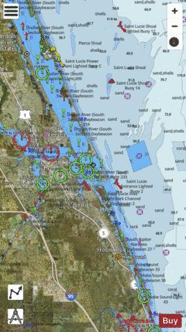 PALM SHORES TO WEST PALM BEACH KK-LL Marine Chart - Nautical Charts App - Satellite