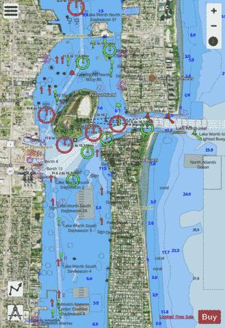 LAKE WORTH INLET INSET 2 Marine Chart - Nautical Charts App - Satellite