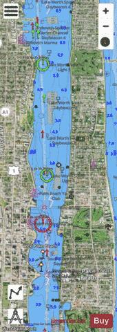 LAKE WORTH INSET 3 Marine Chart - Nautical Charts App - Satellite