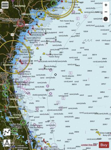CHARLESTON LIGHT TO CAPE CANAVERAL Marine Chart - Nautical Charts App - Satellite