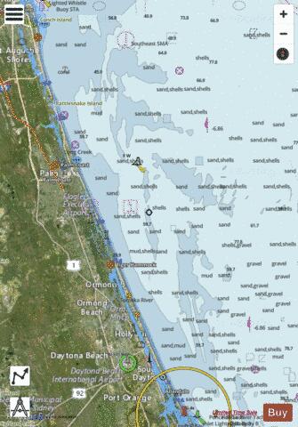 ST AUGUSTINE LIGHT TO PONCE DE LEON INLET Marine Chart - Nautical Charts App - Satellite