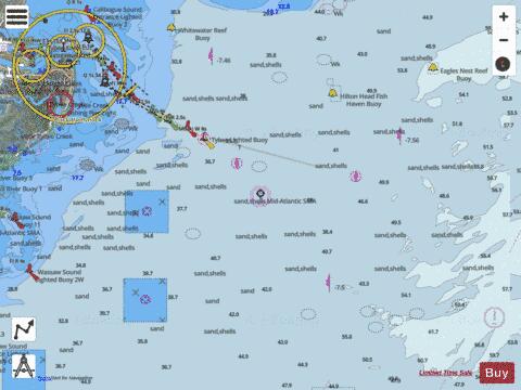 SAVANNAH RIVER APPROACH Marine Chart - Nautical Charts App - Satellite