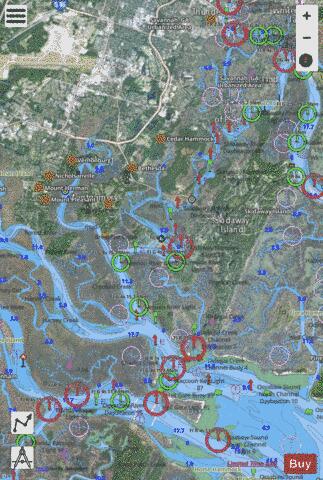 BEAUFORT RIVER TO ST SIMONS SOUND YY-ZZ Marine Chart - Nautical Charts App - Satellite