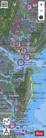 BEAUFORT RIVER TO ST SIMONS SOUND ZZ-AA Marine Chart - Nautical Charts App - Satellite