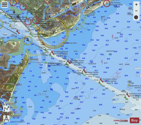 ICW CHARELSTON HBR ENTRANCE EXT Marine Chart - Nautical Charts App - Satellite