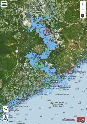 NEW RIVER Marine Chart - Nautical Charts App - Satellite