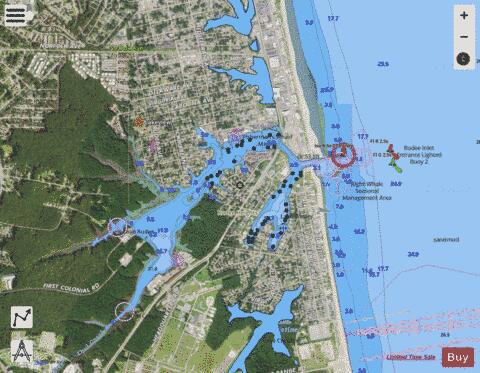 RUDEE INLET  INSET 2 Marine Chart - Nautical Charts App - Satellite