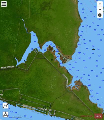 BROAD CREEK EXTENSION Marine Chart - Nautical Charts App - Satellite