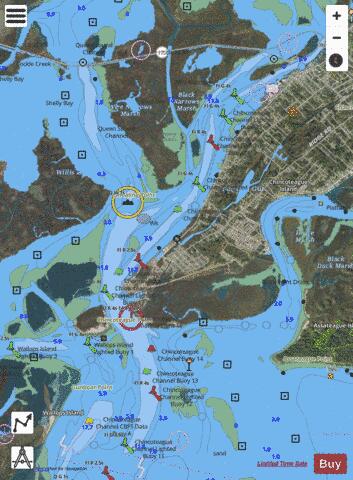 INSET CHINCOTEAGUE INLET AND CHANNEL Marine Chart - Nautical Charts App - Satellite