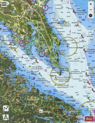 POTOMAC RIVER-CHESAPEAKE BAY TO PINEY POINT Marine Chart - Nautical Charts App - Satellite