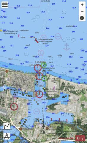 NAVAL AMPHIBIOUS BASE LITTLE CREEK Marine Chart - Nautical Charts App - Satellite