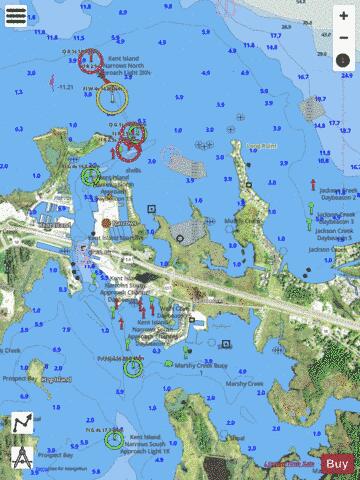 KENT ISLAND NARROWS Marine Chart - Nautical Charts App - Satellite