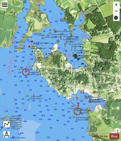 ROCK HALL HARBOR\SWAN CREEK Marine Chart - Nautical Charts App - Satellite