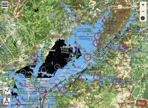 HEAD OF CHESAPEAKE BAY Marine Chart - Nautical Charts App - Satellite