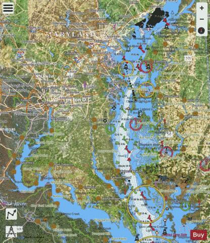 CHESAPEAKE BAY - NORTHERN PART Marine Chart - Nautical Charts App - Satellite