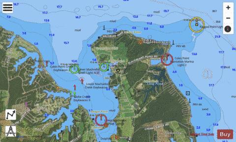 POTOMAC RIVER  LOWER MACHODOC CREEK VA INSET 5 Marine Chart - Nautical Charts App - Satellite