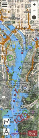 POTOMAC RIVER  HUNTING CREEK TO POTOMAC PARK Marine Chart - Nautical Charts App - Satellite