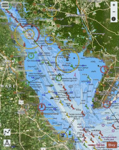 DELAWARE BAY Marine Chart - Nautical Charts App - Satellite