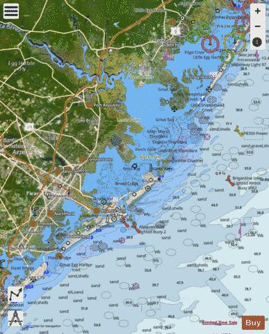 LITTLE EGG HARBOR TO CAPE MAY Marine Chart - Nautical Charts App - Satellite