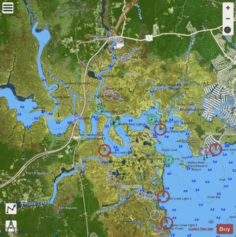 MULLICA RIVER EXTENSION Marine Chart - Nautical Charts App - Satellite