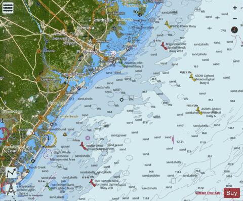 LITTLE EGG INLET TO HEREFORD INLET Marine Chart - Nautical Charts App - Satellite