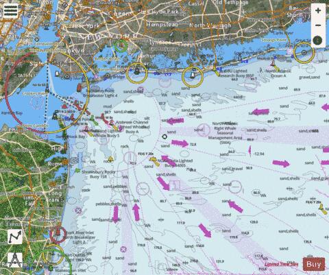 APPROACHES TO NEW YORK FIRE ISLAND LIGHT TO SEA GIRT Marine Chart - Nautical Charts App - Satellite
