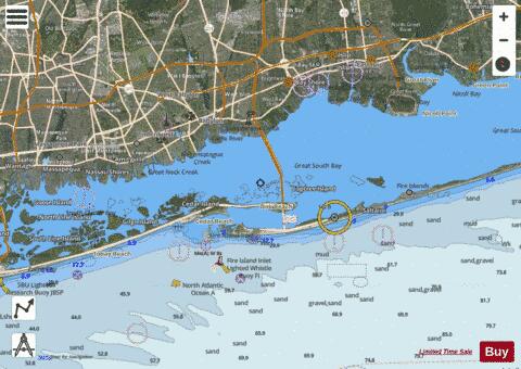 SOUTH OYSTER BAY TO GREAT SOUTH BAY  LONG ISLAND NY Marine Chart - Nautical Charts App - Satellite