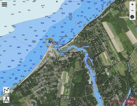 MATTITUCK INLET INSET Marine Chart - Nautical Charts App - Satellite