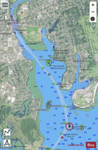 NORWALK HARBOR INSET 5 Marine Chart - Nautical Charts App - Satellite