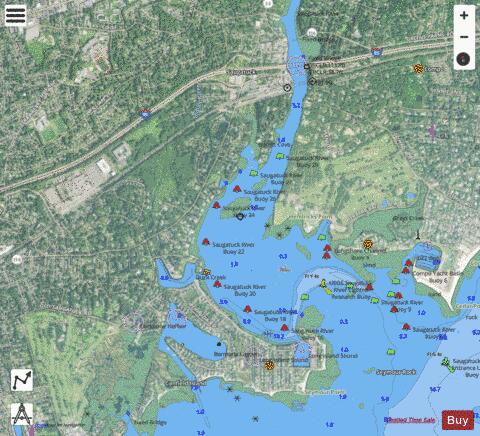 SAUGATUCK RIVER INSET 4 Marine Chart - Nautical Charts App - Satellite