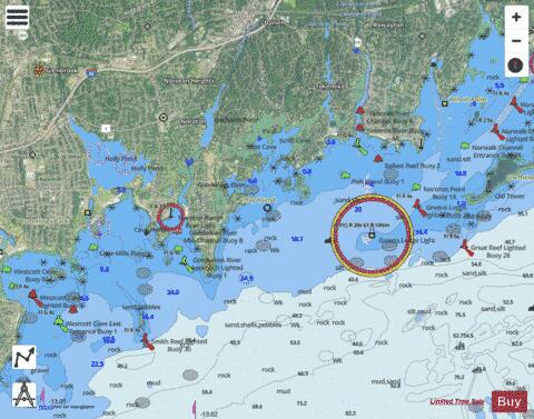 LONG ISLAND SOUND INSET 6 Marine Chart - Nautical Charts App - Satellite