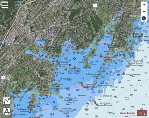 MAMARONECK HARBOR INSET 9 Marine Chart - Nautical Charts App - Satellite