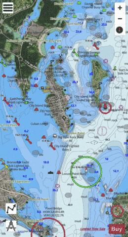 EASTCHESTER BAY INSET 11 Marine Chart - Nautical Charts App - Satellite