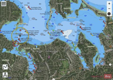 HUNTINGTON BAY INSET 13 Marine Chart - Nautical Charts App - Satellite