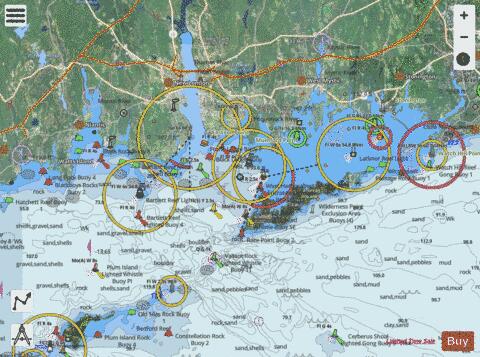 LONG ISLAND SOUND - RI CONN Marine Chart - Nautical Charts App - Satellite