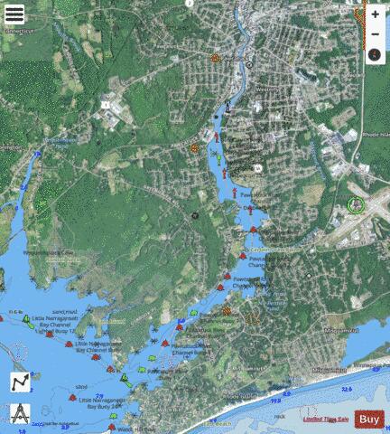 PAWCATUCK RIVER EXTENSION Marine Chart - Nautical Charts App - Satellite