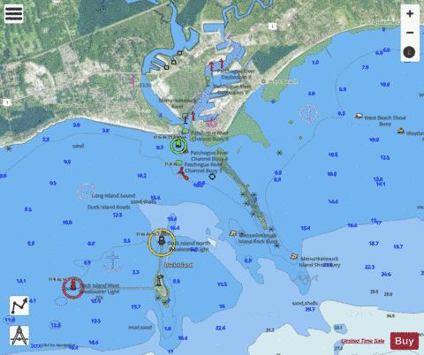 DUCK ISLAND ROADS INSET Marine Chart - Nautical Charts App - Satellite