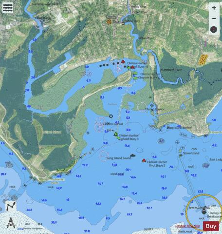 CLINTON HARBOR INSET Marine Chart - Nautical Charts App - Satellite