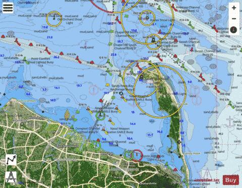 NEW YORK LOWER BAY-SOUTHERN PART Marine Chart - Nautical Charts App - Satellite