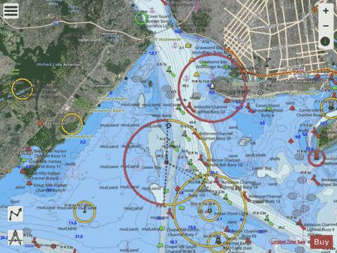 NEW YORK LOWER BAY NORTHERN PART Marine Chart - Nautical Charts App - Satellite