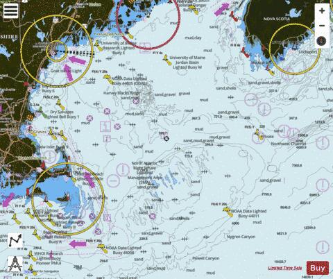 GULF OF MAINE AND GEORGES BANK Marine Chart - Nautical Charts App - Satellite