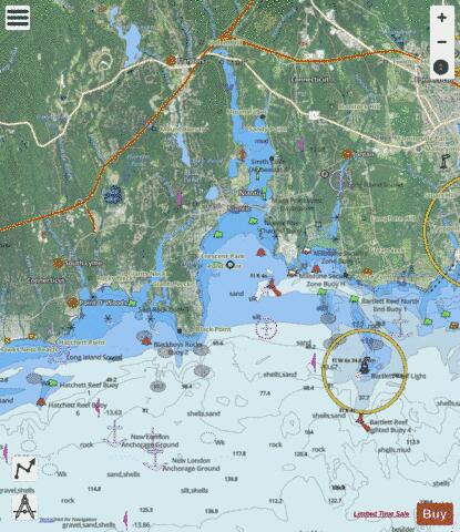 NORTH SHORE LONG ISLAND SOUND-NIANTIC BAY VICINITY Marine Chart - Nautical Charts App - Satellite