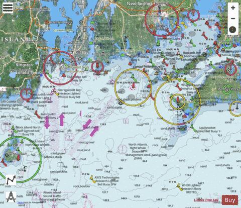 MARTHAS VINEYARD TO BLOCK ISLAND Marine Chart - Nautical Charts App - Satellite