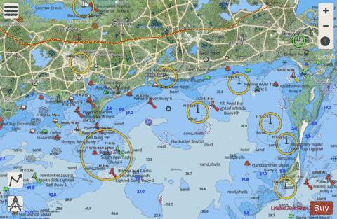 SOUTH COAST OF CAPE COD TO BUZZARDS BAY  MA Marine Chart - Nautical Charts App - Satellite
