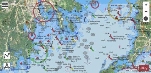 SOUTH COAST CAPE COD - BUZZARDS BAY  MA Marine Chart - Nautical Charts App - Satellite
